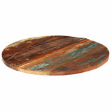 Round Table Top 70 cm 25-27 mm Solid Reclaimed Wood - Low Angle