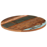 Round Table Top 70 cm 25-27 mm Solid Reclaimed Wood - 45-Degree Angle