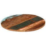 Round Table Top 70 cm 25-27 mm Solid Reclaimed Wood - Rear View