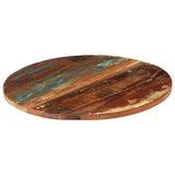 Round Table Top 70 cm 25-27 mm Solid Reclaimed Wood - Close-Up Angle