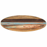 Round Table Top 80 cm 25-27 mm Solid Reclaimed Wood - Front View