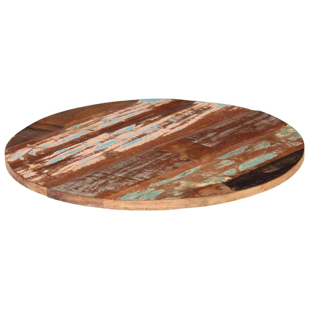 Round Table Top 80 cm 25-27 mm Solid Reclaimed Wood