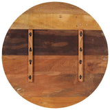 Round Table Top 80 cm 25-27 mm Solid Reclaimed Wood - Top-Down View