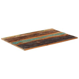 Rectangular Table Top 60x90 cm 15-16 mm Solid Wood Reclaimed - Side View