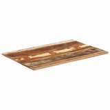 Rectangular Table Top 60x90 cm 15-16 mm Solid Wood Reclaimed - Top-Down View