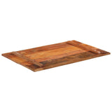 Rectangular Table Top 60x90 cm 15-16 mm Solid Wood Reclaimed - Rear View
