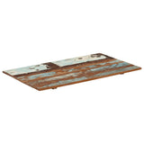Rectangular Table Top 60x100 cm 15-16 mm Solid Wood Reclaimed - Side View
