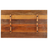 Rectangular Table Top 60x100 cm 15-16 mm Solid Wood Reclaimed - Rear View