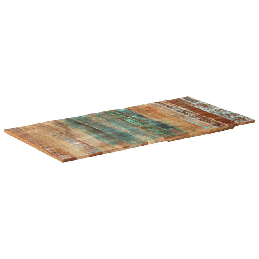 Rectangular Table Top 60x120 cm 15-16 mm Solid Wood Reclaimed