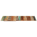 Rectangular Table Top 60x140 cm 15-16 mm Solid Wood Reclaimed - Front View