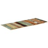 Rectangular Table Top 60x140 cm 15-16 mm Solid Wood Reclaimed - Side View