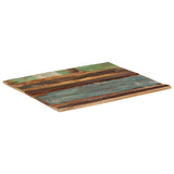 Rectangular Table Top 70x80 cm 15-16 mm Solid Wood Reclaimed - Side View