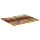 Rectangular Table Top 70x80 cm 15-16 mm Solid Wood Reclaimed - 45-Degree Angle