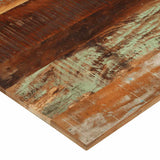 Rectangular Table Top 70x80 cm 15-16 mm Solid Wood Reclaimed - Low Angle