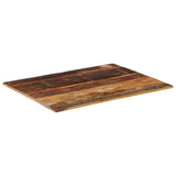 Rectangular Table Top 70x90 cm 15-16 mm Solid Wood Reclaimed