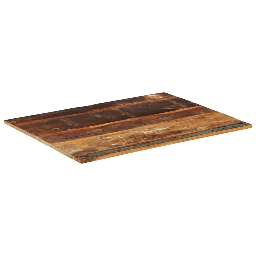Rectangular Table Top 70x90 cm 15-16 mm Solid Wood Reclaimed
