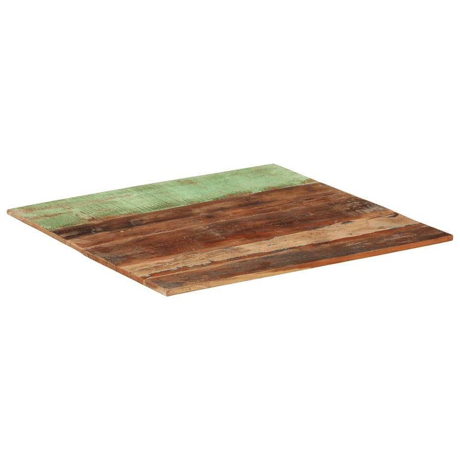 Square Table Top 80x80 cm 15-16 mm Solid Wood Reclaimed