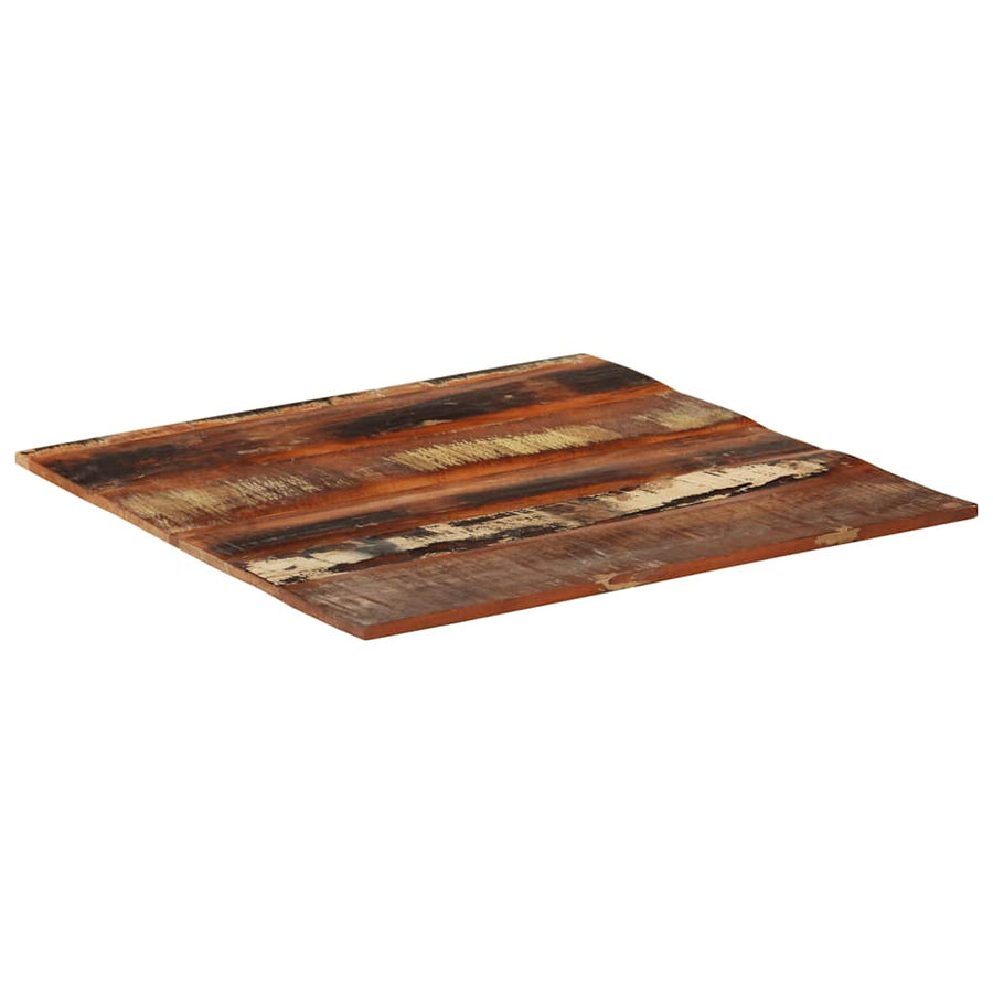 Square Table Top 80x80 cm 15-16 mm Solid Wood Reclaimed