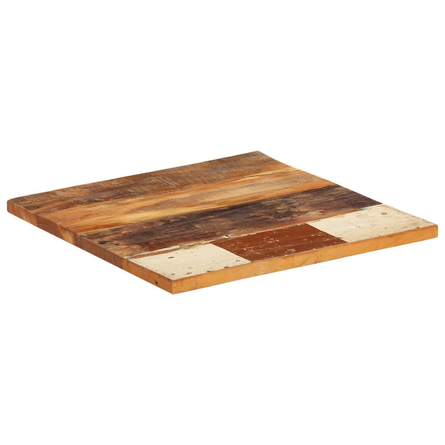 Square Table Top 60x60 cm 25-27 mm Solid Wood Reclaimed