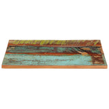 Rectangular Table Top 60x80 cm 25-27 mm Solid Wood Reclaimed - Front View