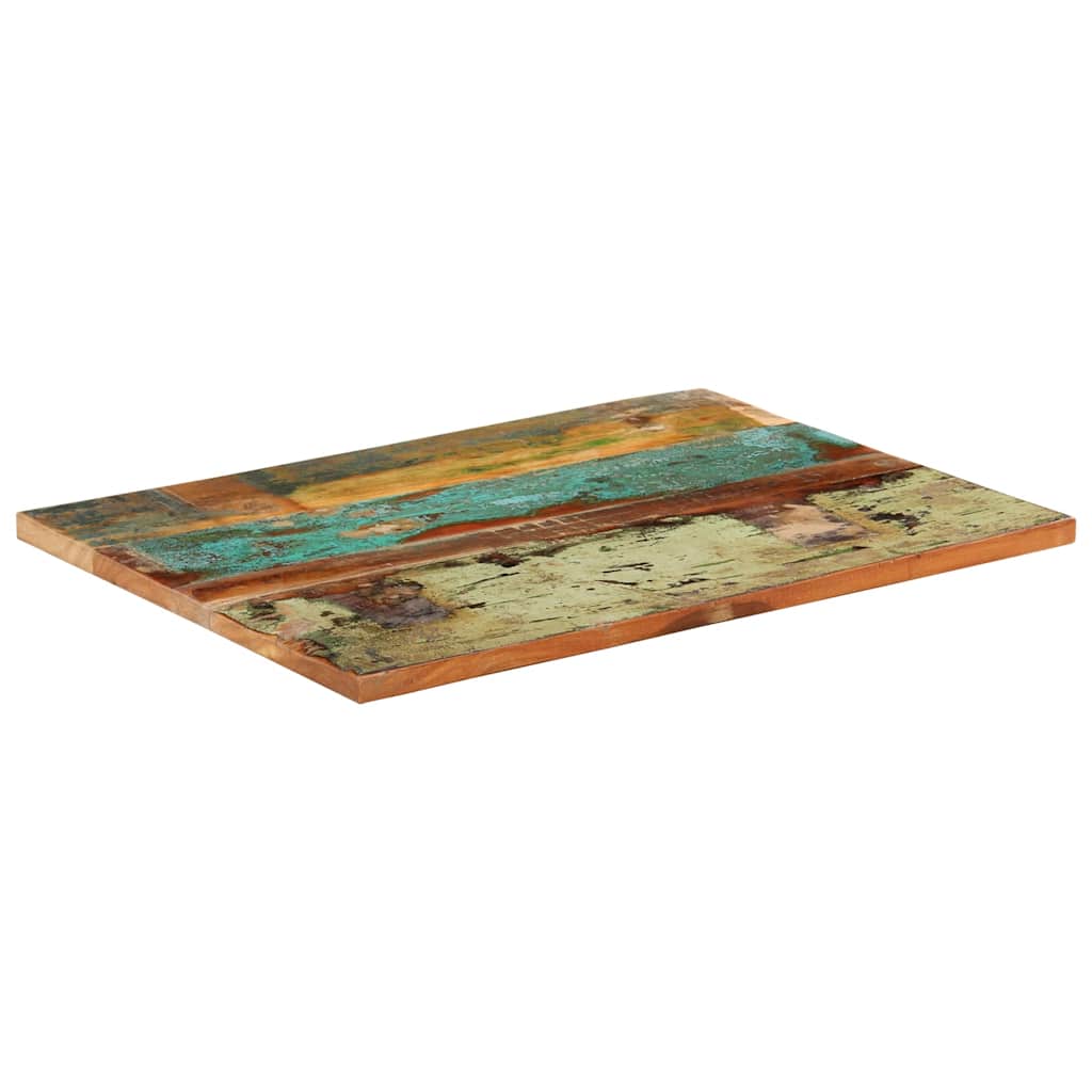 Rectangular Table Top 60x80 cm 25-27 mm Solid Wood Reclaimed