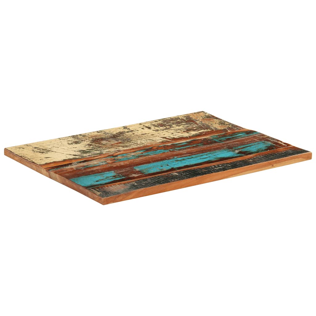 Rectangular Table Top 60x80 cm 25-27 mm Solid Wood Reclaimed