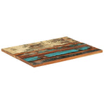 Rectangular Table Top 60x80 cm 25-27 mm Solid Wood Reclaimed