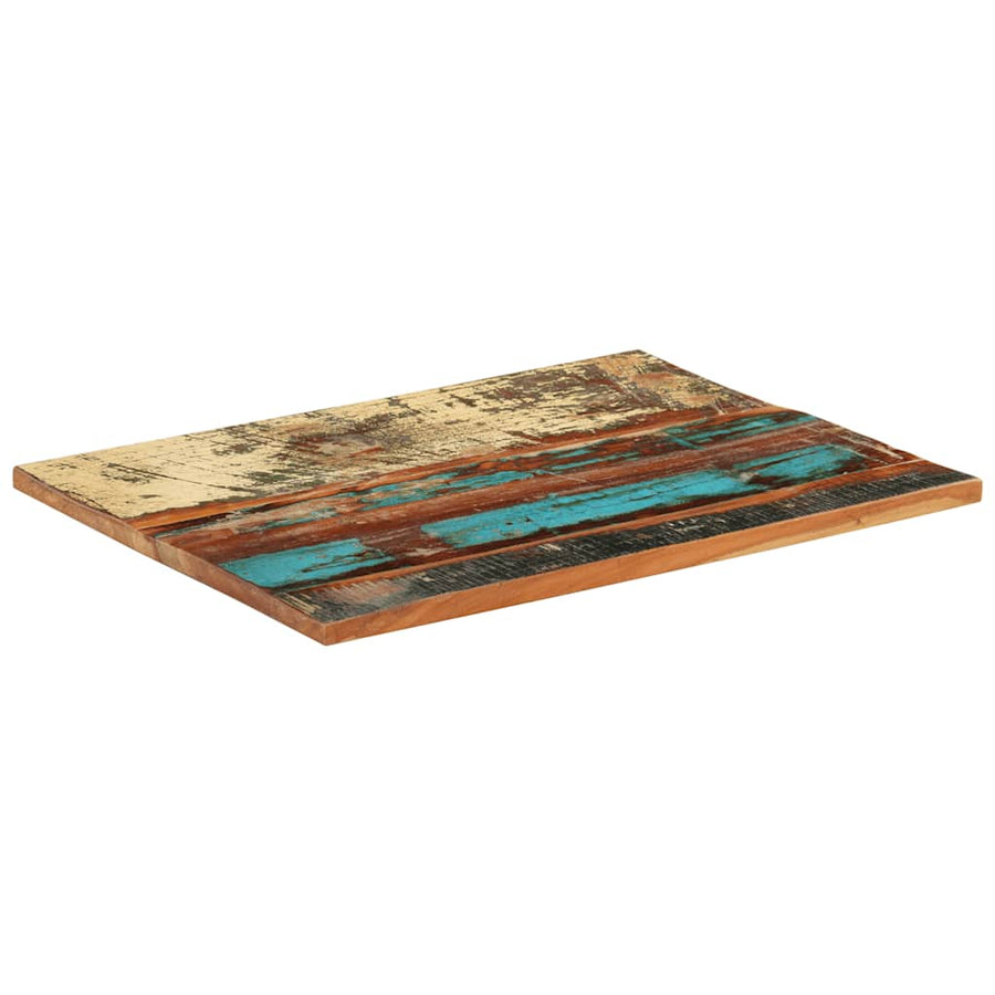 Rectangular Table Top 60x80 cm 25-27 mm Solid Wood Reclaimed