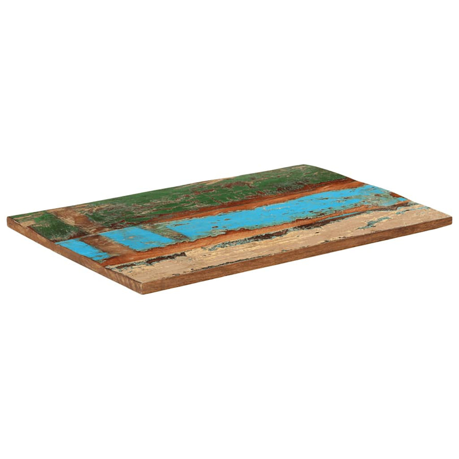 Rectangular Table Top 60x90 cm 25-27 mm Solid Wood Reclaimed