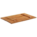 Rectangular Table Top 60x90 cm 25-27 mm Solid Wood Reclaimed
