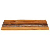 Rectangular Table Top 60x100 cm 25-27 mm Solid Wood Reclaimed - Front View