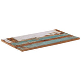 Rectangular Table Top 60x100 cm 25-27 mm Solid Wood Reclaimed - Side View