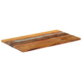 Rectangular Table Top 60x100 cm 25-27 mm Solid Wood Reclaimed - 45-Degree Angle