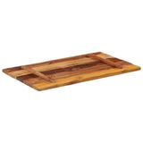 Rectangular Table Top 60x100 cm 25-27 mm Solid Wood Reclaimed - Rear View