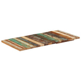Rectangular Table Top 60x120 cm 25-27 mm Solid Reclaimed Wood - 45-Degree Angle