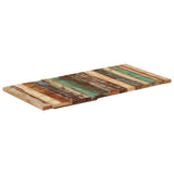 Rectangular Table Top 60x120 cm 25-27 mm Solid Reclaimed Wood