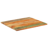 Rectangular Table Top 70x80 cm 25-27 mm Solid Wood Reclaimed