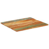 Rectangular Table Top 70x80 cm 25-27 mm Solid Wood Reclaimed