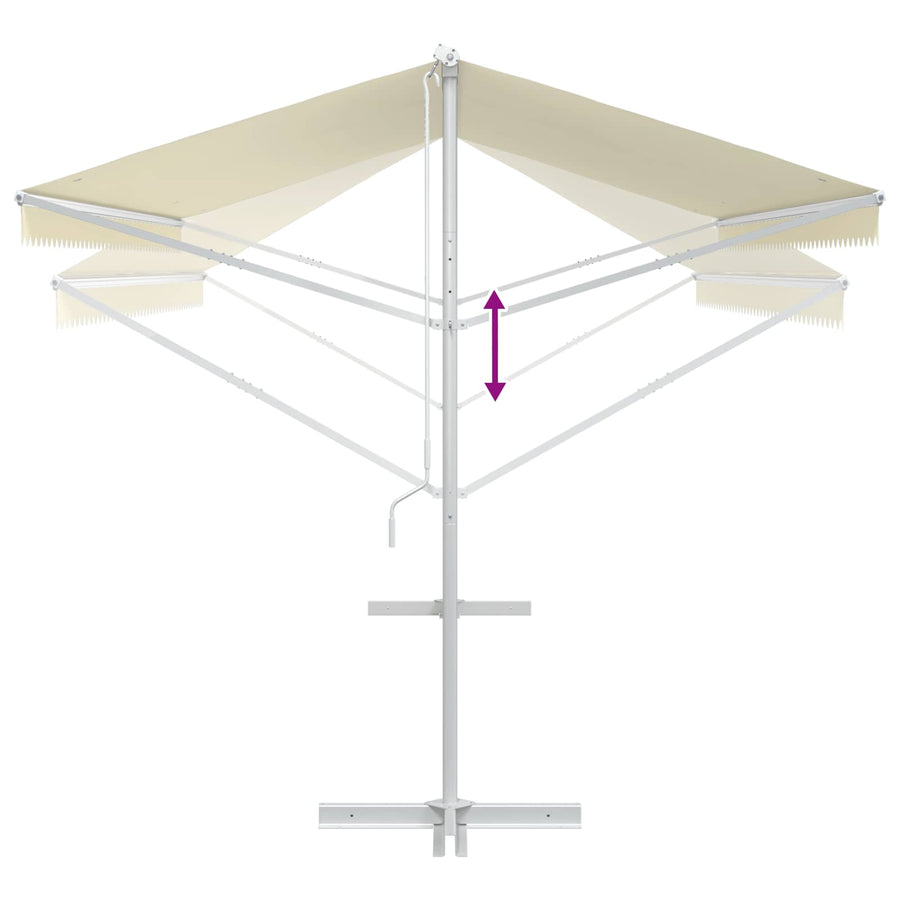 Free Standing Awning 500x300 cm Cream