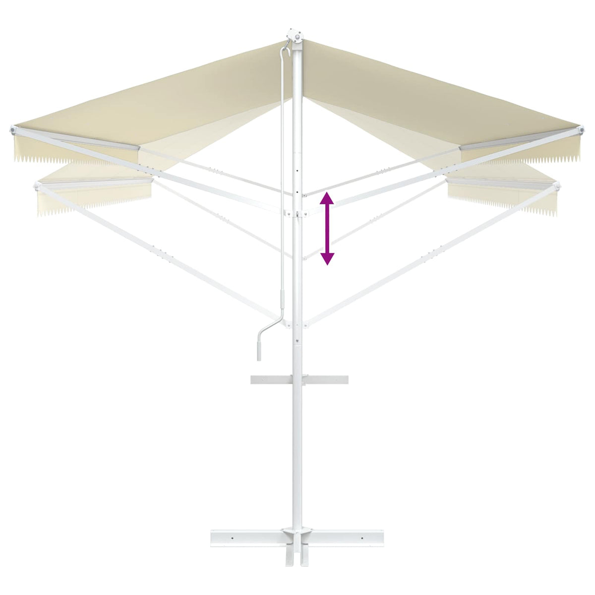 Free Standing Awning 600x300 cm Cream