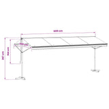 Free Standing Awning 600x300 cm Cream