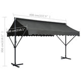 Free Standing Awning 400x300 cm Anthracite - Low Angle