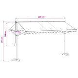 Free Standing Awning 400x300 cm Anthracite