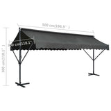 Free Standing Awning 500x300 cm Anthracite - Low Angle