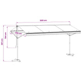 Free Standing Awning 500x300 cm Anthracite