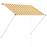 Retractable Awning 100x150 cm Yellow and White - Front View