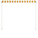Retractable Awning 100x150 cm Yellow and White - 45-Degree Angle