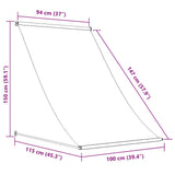 Retractable Awning 100x150 cm Yellow and White