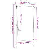 Outdoor Roller Blind 120x270 cm Anthracite - Close-Up Angle