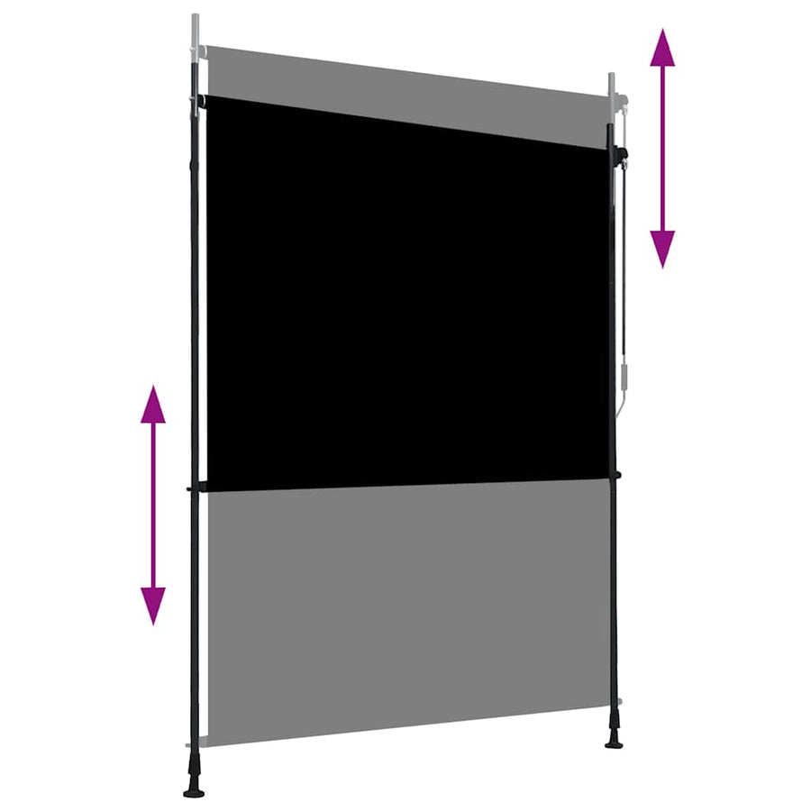 Outdoor Roller Blind 150x270 cm Anthracite